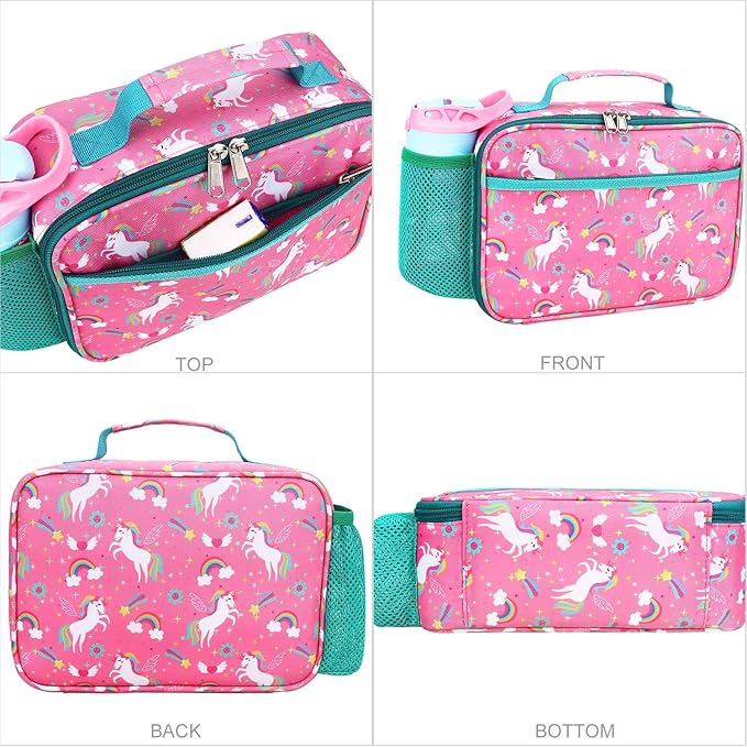 RHCPFOVR Kids Lunch Bag - Insulated Lunch Box for Boys Girls,Washable Lunch Bag and Reusable Toddler Leak-proof Lunchbox for School and Daycare