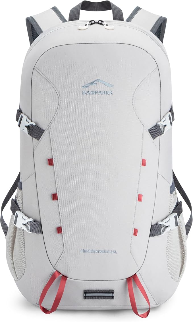 BAGPARKK Hiking Backpack,Large 35L Travel Backpacks for Men Women,Ultra Lightweight Packable Camping Daypack for Outdoor Sports (Light Gray)