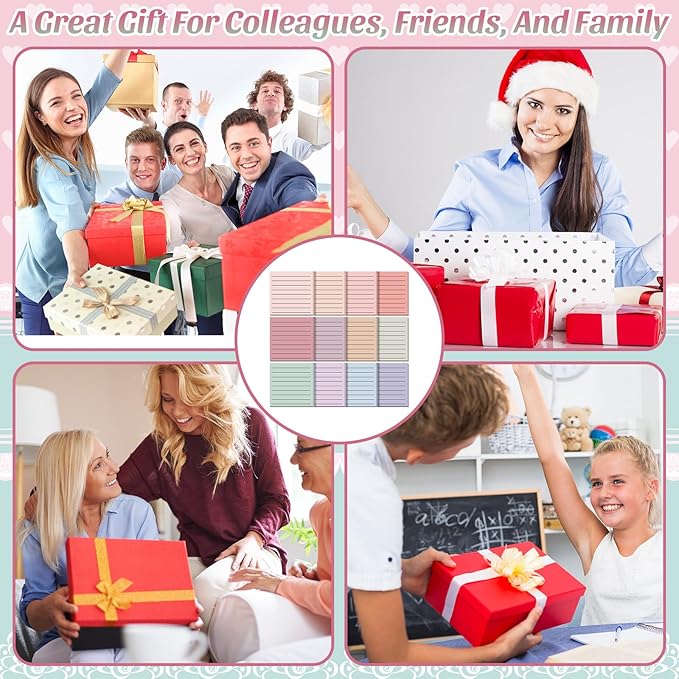 Yinder 24 Pcs Inspirational Sticky Notes Cute Motivational Sticky Notes Pad End of Year Employee Appreciation Gifts Bulk for Teacher Nurse Coworkers Office Supplies 3 x 3'' (No Words,Aesthetics)
