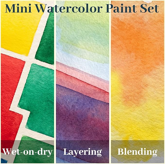 Funto Watercolor Paint, 12-Color Tube Refills – 8 ML Each, Professional Water Color Tubes for Travel, Painting & Creative Projects – Watercolors Painting Supplies for Artists, Beginners, Lovers