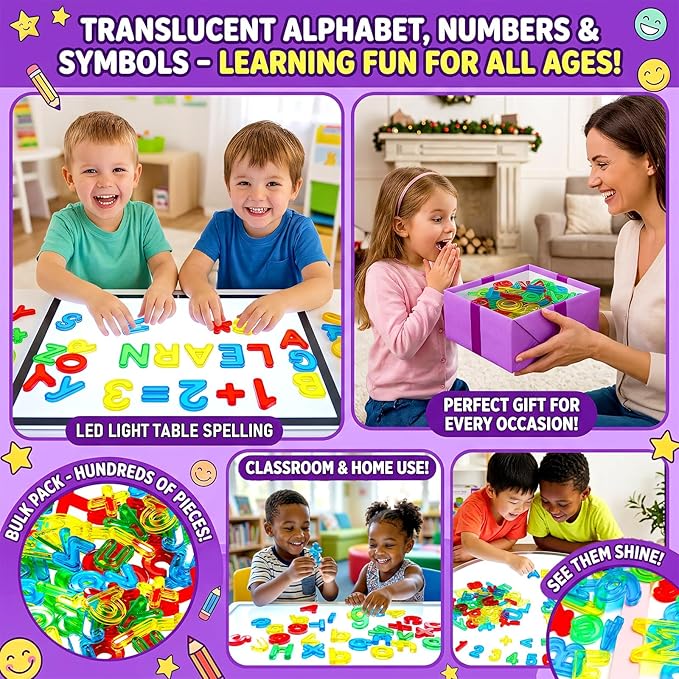 67 Pcs Plastic Practice Set Transparent Letters and Numbers Include Uppercase Letters Lowercase Letters and Numbers Colorful Plastic Letters and Numbers for Kids Counting and Spelling, Ages 3+
