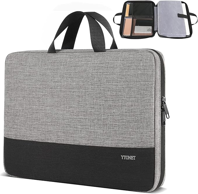 Ytonet Laptop Case Laptop Sleeve Case 13 13.3 Inch, TSA Slim Computer Cover with Handle, Water Resistant Business Travel Carrying Cover Compatible with MacBook Neo, Air, Pro HP Dell Notebooks, Grey