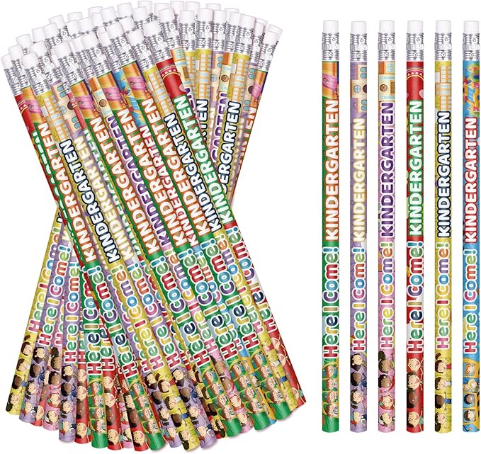 Kindergarten Pencils Colorful Birthday Pencils Fun Inspirational Pencil Back to School Pencil (120)