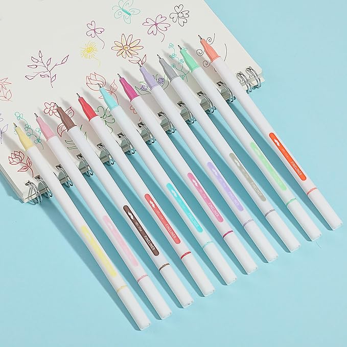 Mr. Pen- Colored Fineliner Pens with Stand, 10 Pack, Fine Point, Smooth Bible Journaling Pens for Detailed Drawing, Note-Taking, Coloring, Sketching, Planning & Art Projects, School Supplies