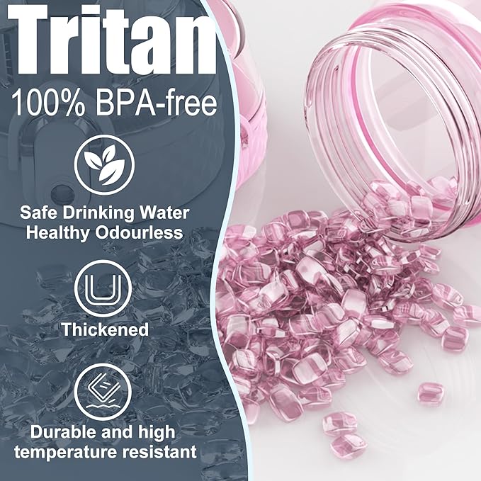 GOPPUS Water Bottles Clear Water Bottle with Straw 32oz Plastic Water Bottles BPA Free Tritan Wide Mouth Bottle Leakproof Motivational bottles water for Gym,Hiking,School or Office(1 Bottles)