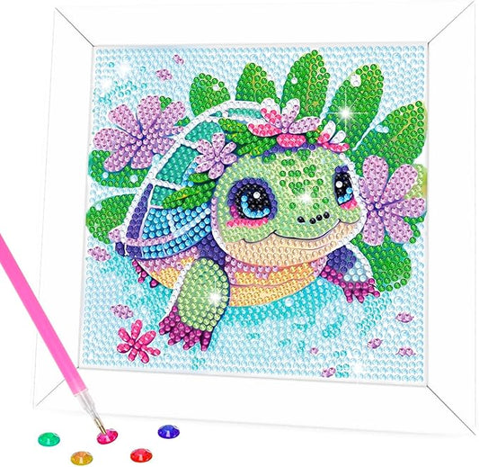 Diamond Art Kits - Crafts for Girls - Diamond Art Painting with Wooden Frame - Arts and Crafts - GEM Art Supplies Dots for Adult Beginners Home Wall Decor Gifts