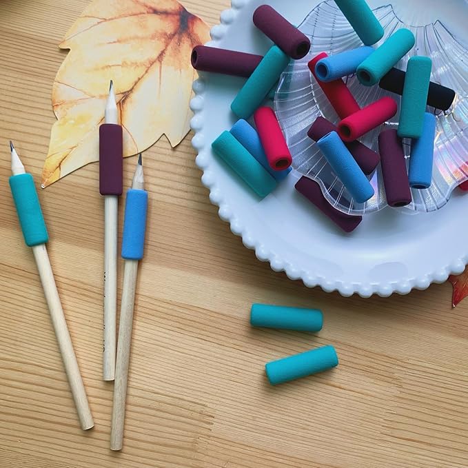 10Pcs Pen Grip Foam Pencil Holder Grip Ergonomic Writing Aid Grip For Righties Leftie Kid Preschooler Handwriting