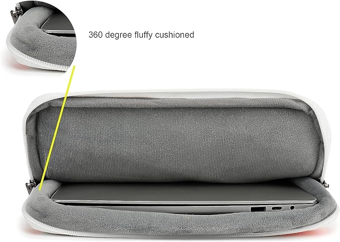 360° Protective 3 Pockets Laptop Sleeve Case Bag with Handle for MacBook Air 15 inch,MacBook Pro 16 inch and 15.6 inch Screen Laptop (Watercolor Flowers)