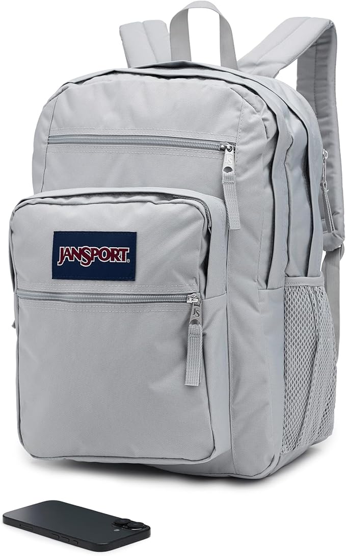 JanSport Laptop Backpack - Computer Bag with 2 Compartments, Ergonomic Shoulder Straps, 15” Laptop Sleeve, Haul Handle - Grounded Grey