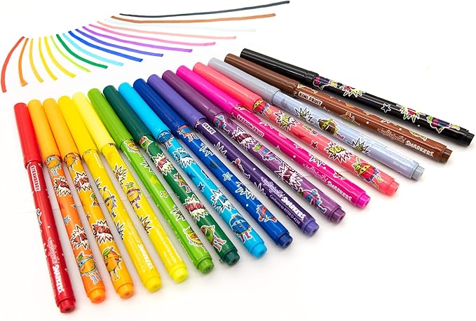 Smarkers (2 Pack) - Washable Scented Markers, Assorted Colors, Standard Point Felt Tip, 16 Count