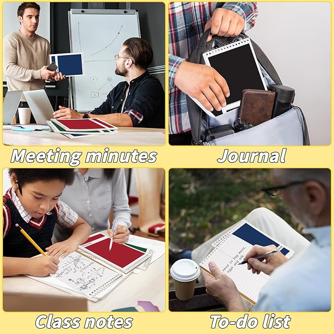 16 Pack Steno Pads 6 x 9 in Top Spiral Notebook Bulk Pack 4 Classic Color Note Pad 960 Total Sheets Gregg Rule Steno Notebooks for School Office Home Students Teachers Organized Daily Notes Planners