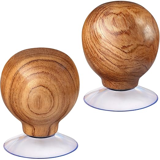 SAVINA Ruler Knob - Wooden Handle with Strong Suction Cup Grip – Comfortable Quilting Ruler Holder for Patchwork, Sewing, Cutting & Crafting Tools for Quilters (2)