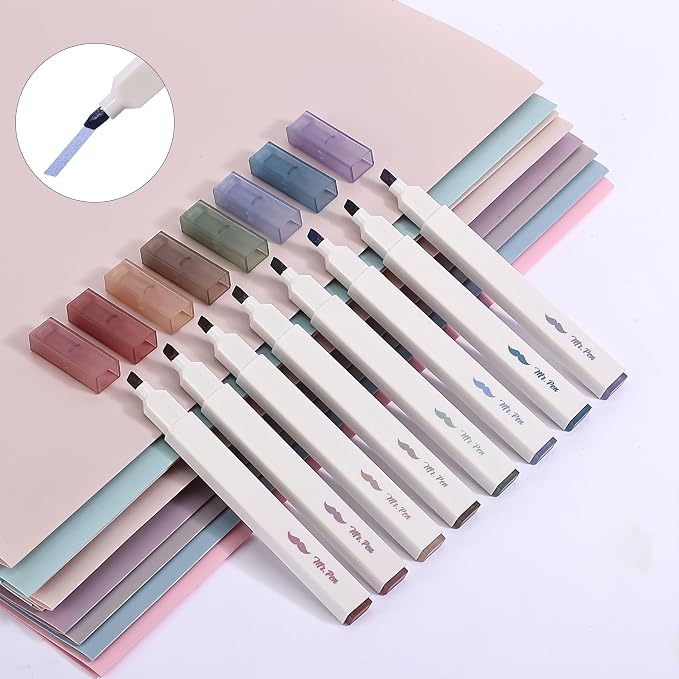 Mr. Pen- Aesthetic Bible Highlighters No Bleed Through Assorted Color | 8 pcs, Cute Highlighter for Journaling Supplies and School Accessories, Bible Highlighters and Pens No Bleed