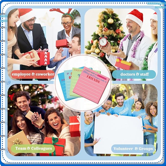 Yinder 24 Pcs Inspirational Sticky Notes Cute Motivational Sticky Notes Pad End of Year Employee Appreciation Gifts Bulk for Teacher Nurse Coworkers Office Supplies 3 x 3'' (Thank You,Dark)