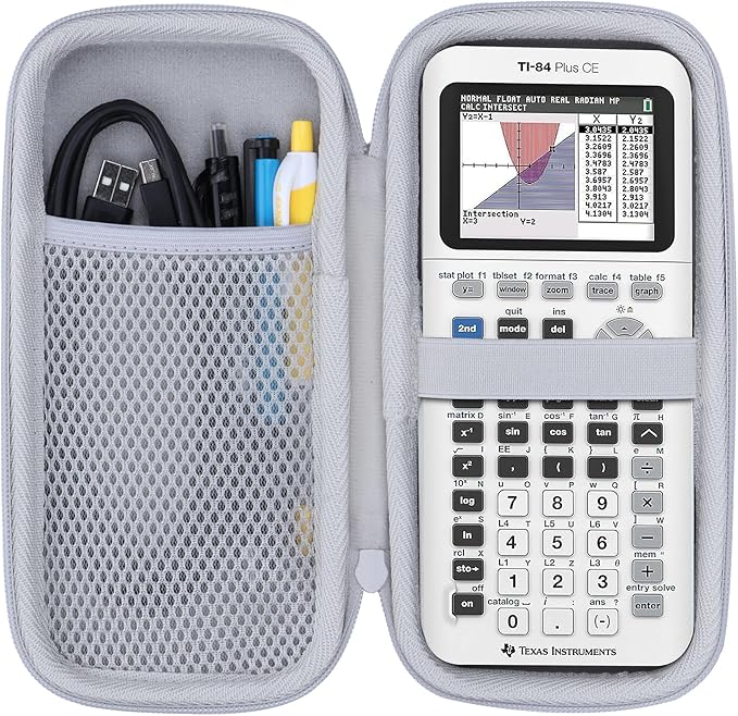 Lebakort Hard Case Compatible with Texas Instruments TI-84 Plus CE/TI-84 Plus/TI-84 Evo/TI-Nspire CX II CAS/TI-Nspire CX II/TI-83 Plus/TI-89 Titanium/TI-85 / TI-86 Color Graphing Calculator (White)