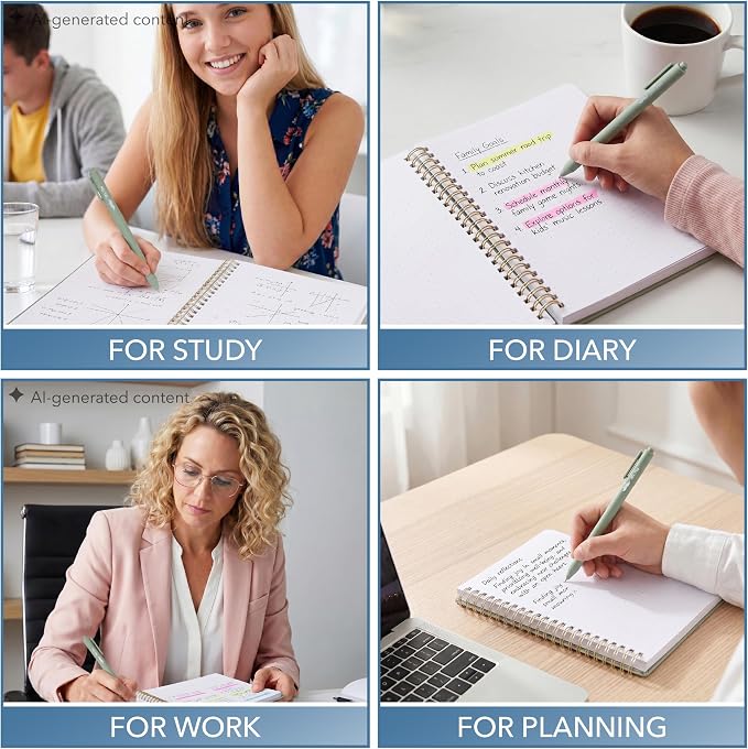 Mr. Pen- Dotted Spiral Journal Notebook Set, A5 (5.7"x7.9"), 160 Pages
