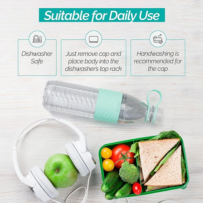 Copco Hydra 20 oz Tritan Water Bottle with Leak-Proof Lid & Textured Grip - BPA-Free, Dishwasher Safe, Easy Twist-Open for Ice & Fruit - Fits Cup Holders, Lightweight, Durable(Robins Egg Blue)