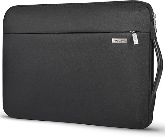 Voova Laptop Sleeve Case 13 13.6 Inch with Handle, 360°Protective Waterproof Slim Computer Bag Cover Compatible with MacBook Air 13 M1/M2/M3/M4 2020-2024, MacBook Pro 13, IPad Air/Pro 13, Black