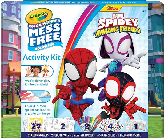 Crayola Color Wonder Spidey and His Amazing Friends Kit, Mess Free Coloring, Spiderman Coloring Pages & Stickers, Spiderman Toy, Kids Gift