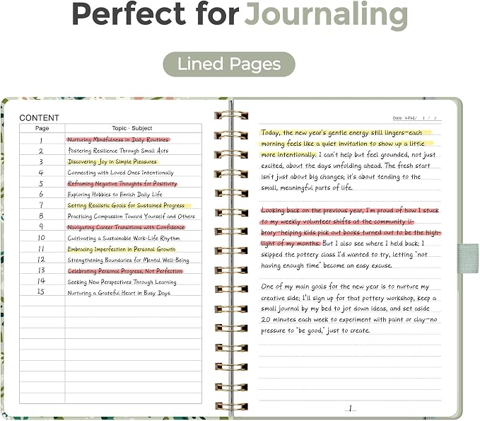 AHGXG Spiral Journal Notebook, 160 Lined Pages, A5 Size (5.7'' x 8.3'')