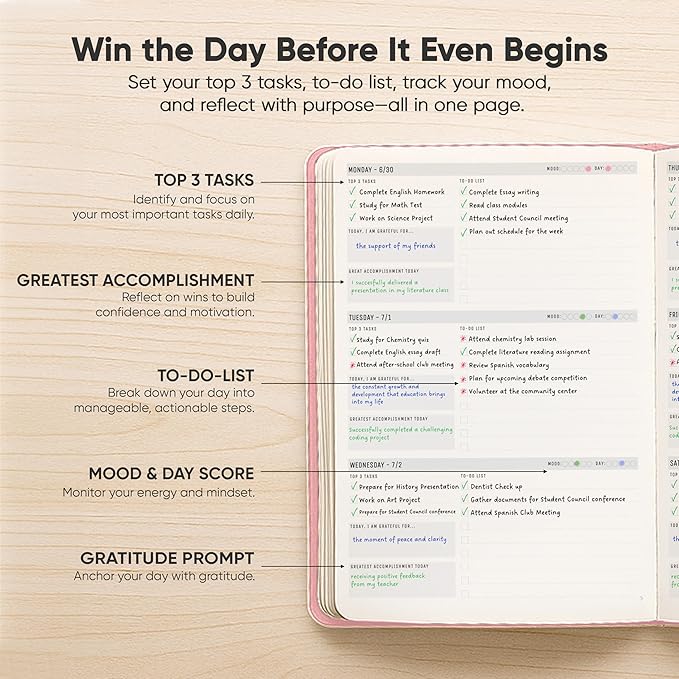 July 2025-2026 Planner 8.5 x 11 Pro Max - Dated Productivity & Academic 2025-2026 - Daily, Weekly & Monthly Planner With July Start Date - A4 - Productivity Store