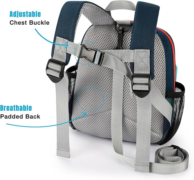 STEAMEDBUN Toddler Backpack Leash for 1-3: Backpack with Leash for Boys Girls - Anti-Lost Harness Backpack for Walking