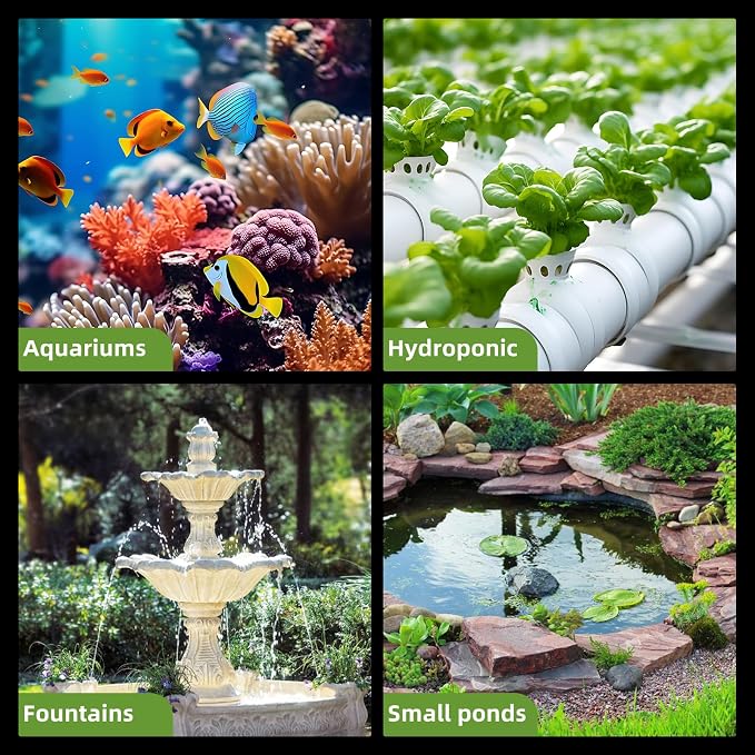 FREESEA Durable Small Pond Pump: 365+ days Continuous Operation | 660GPH 40W Bottom Suction with Epoxy-Sealed Motor & 176℉ Overheat Protection for Pond Circulation Water Change