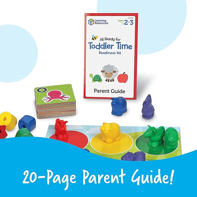Learning Resources All Ready For Toddler Time Readiness Kit - 22 Pieces, Ages 2+, Back to School, School Preparation Activities, Preschool Games, Classroom Must Haves