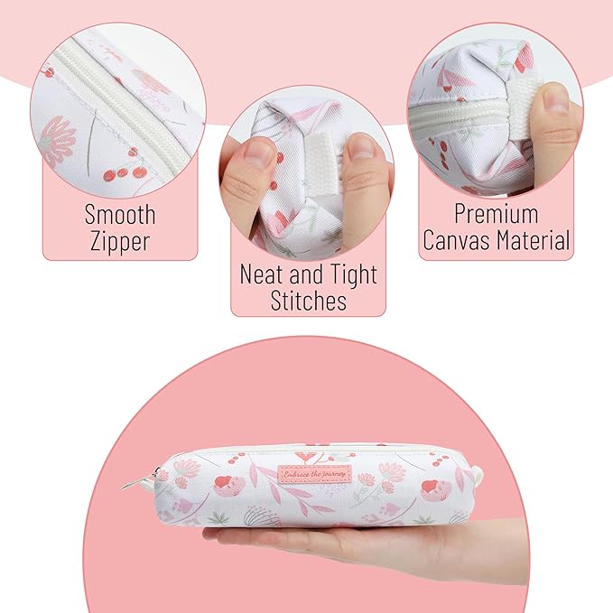 Mr. Pen- Cute Pencil Case Pouch, Multipurpose Canvas Bible Pencil Pouch, Smooth Zipper, Premium Material, Neat Stitches, Ideal for Stationery, Cosmetics, Electronics, School, Office, Travel