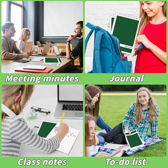 16 Pack Steno Pads 6 x 9 in Top Spiral Notebook Bulk Pack 960 Total Sheets Gregg Rule Steno Note Pads for School Office Home Students Teachers Organized Daily Notes Planners