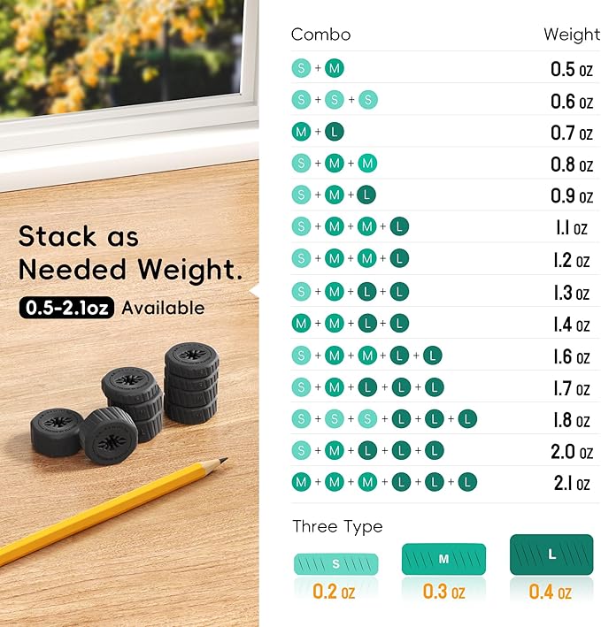 9-Pack Adjustable Pencil Weights (0.5-2.1oz),Textured Silicone Handwriting Aid for Kids &Adults&Special Needs,Improves Penmanship for Autism,ADHD,Tremors,Dyspraxia& Fine Motor Skills,Black