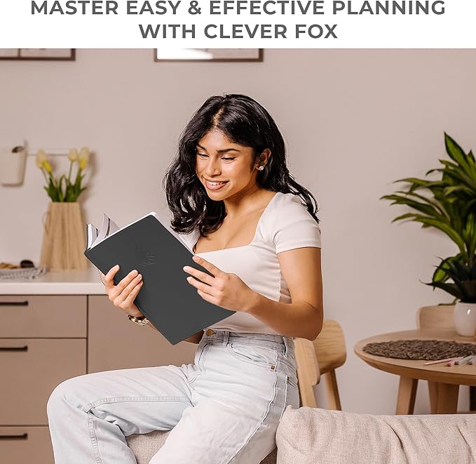 Clever Fox Planner PRO Schedule Dated (Jan 2026–Jan 2027) – Weekly & Monthly Life Planner with Time Slots, Appointment Book and Daily Organizer to Increase Productivity, A4 Hardcover – Black