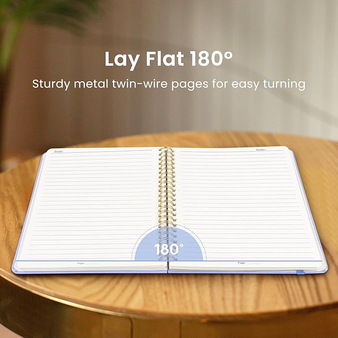 Taja Lined Spiral Journal Notebook for Women & Men, 140 Pages, College Ruled Hardcover Notebook for Work & Note Taking, Journals for Writing, A5(5.7" x 7.9") – Lavender