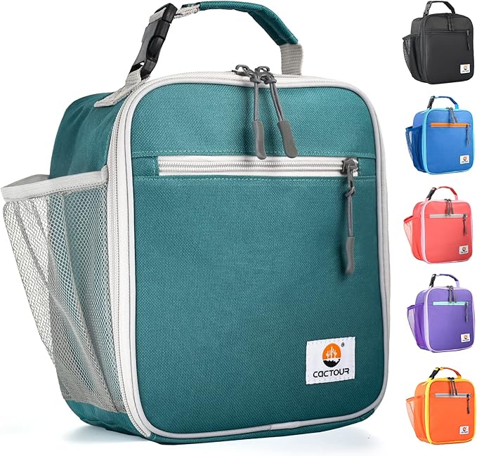 CaCTOUR Lunch Box Kids,Premium Insulated Lunch Bag for Girls Boys,Soft Bag Mini Cooler Back to School Thermal Reusable Lunch Bag for Work School Picnic (Green)
