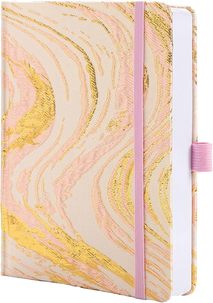 MGGAO Dotted Journal Notebook, A5 Fabric Journal for Women Men