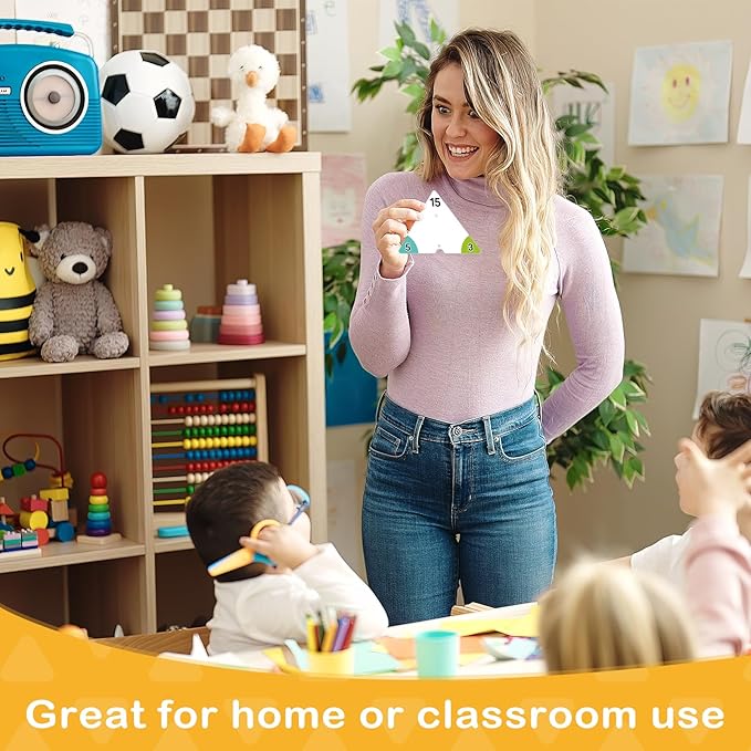 Edulok Multiplication and Division Flash Cards 0-12, Triangle Math Games Flash Cards with Times Table Chart, Math Manipulatives Flashcards for Kids Classroom Homeschool 3rd 4th 5th 6th Grade