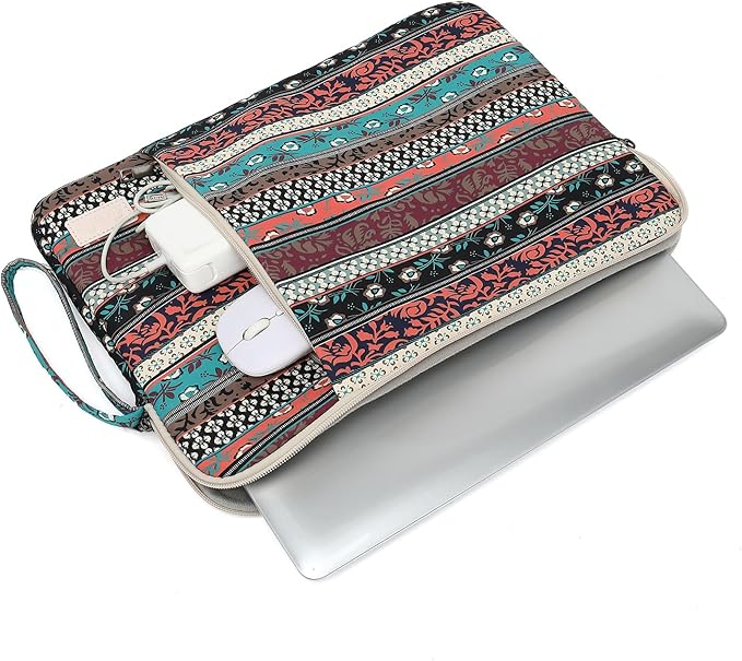 Laptop Sleeve 13.3 inch14 Inch, 15.6inchWater Resistant Traveling Computer Cover with Handle, Shockproof Protective Carrying Laptop Case (Y8-Red Bohemia, 12.5 inch-13.5 inch)