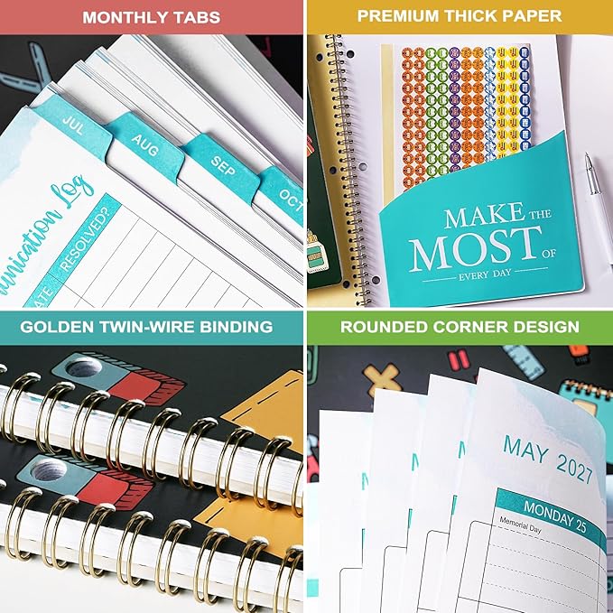 Student Planner 2026-2027 - Academic Year School Planner 2026-2027, July 2026- June 2027, 9" x 11", Note Pages & Back Pocket