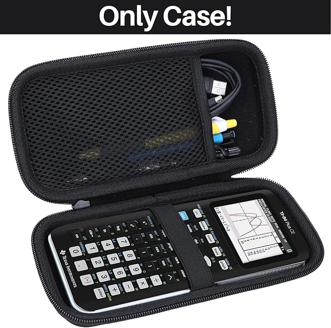 Lebakort Hard Case Compatible with Texas Instruments TI-84 Plus CE/TI-84 Plus/TI-84 Evo/TI-Nspire CX II CAS/TI-Nspire CX II/TI-83 Plus/TI-89 Titanium/TI-85 / TI-86 Color Graphing Calculator (Black)