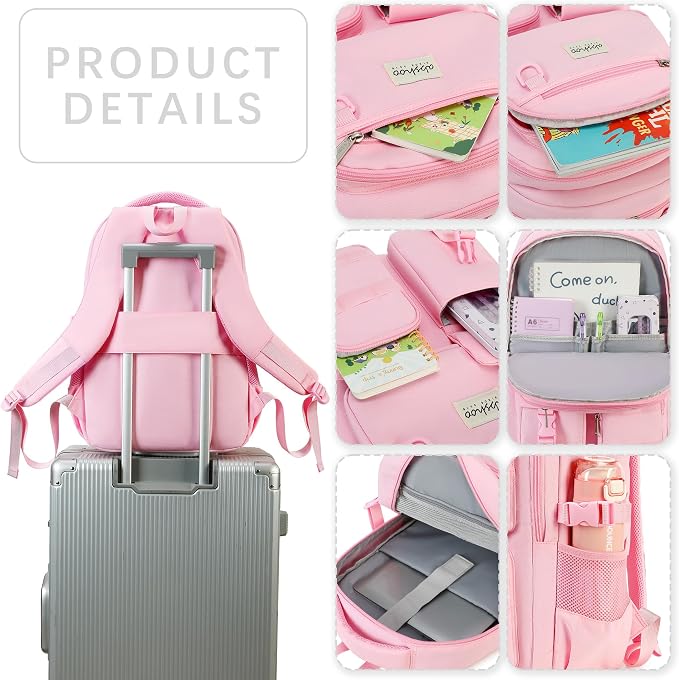 abshoo Large Heavy Duty Backpack For School College Bookbag Casual Multi Pocket Travel Backpacks