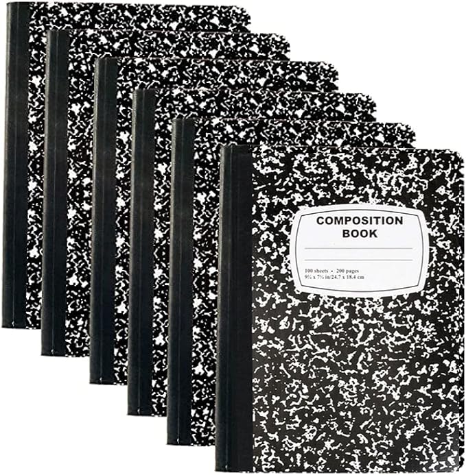 Trail maker Bulk Composition Notebooks (2,000 Pack), College Ruled Marble Cover, 200 Pages (100 Sheets), 9.75 x 7.5, Bulk School Supplies for Classroom, Office & School Donations