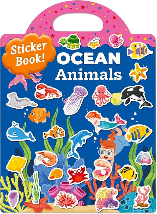 Benresive Reusable Sticker Book for Toddlers & Stickers for Kids, Toddler Travel Toys, Craft Activities, Boys & Girls Birthday Gifts
