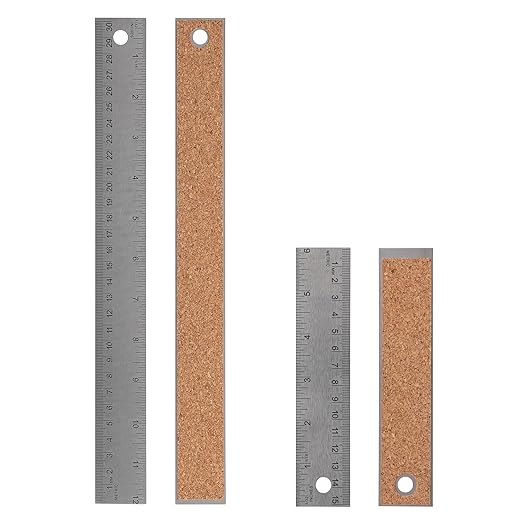 Metal Rulers,Ruler 12 inch Ruler 6inch,Cork Backed