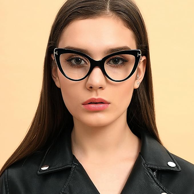 Oversized Cat Eye Reading Glasses for Women Fashion Cute Blue Light Blocking Computer Readers(3-Pack,1.25)