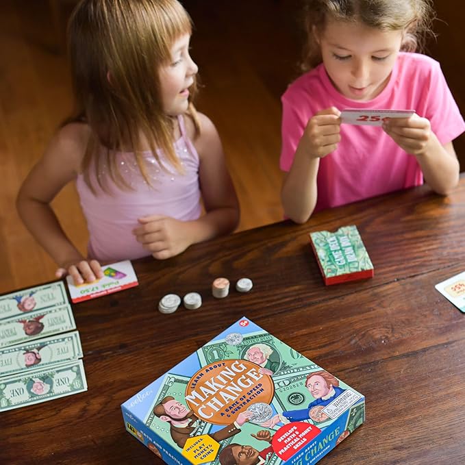 eeBoo: Making Change Game, 50 Item Cards with Play Money, Develop Math and Practical Money Skills, Perfect for Ages 5 and up