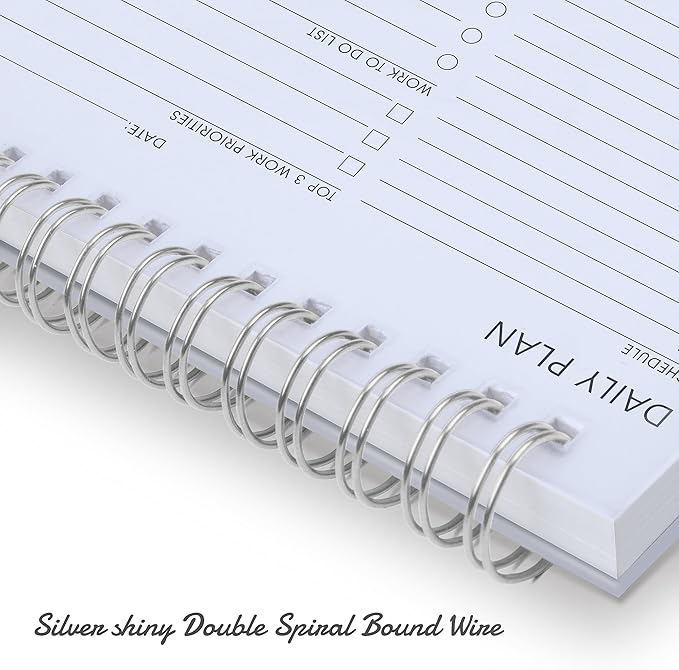 3PC Daily Shedule Planner Hourly Appointment Planner Personal Organizer with Work To-Do List, Priorities 6.5 x 9.8