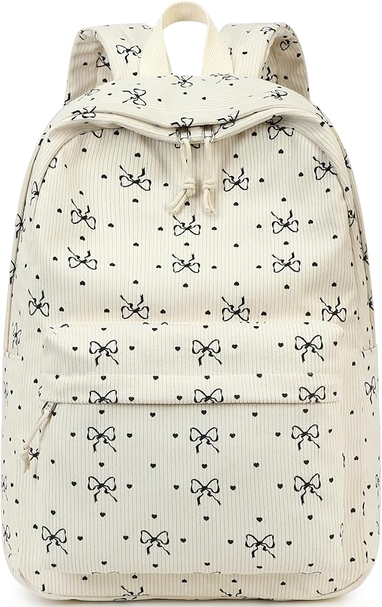 BTOOP School Backpack for Teens Large Corduroy Bookbag Lightweight 15.6 inch Laptop Bag for Girls Women Casual High School College