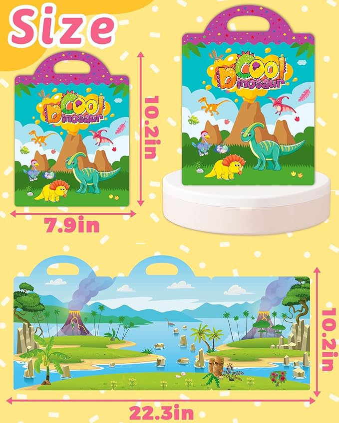 Benresive Reusable Sticker Book for Toddlers & Stickers for Kids, Toddler Travel Toys, Craft Activities, Boys & Girls Birthday Gifts