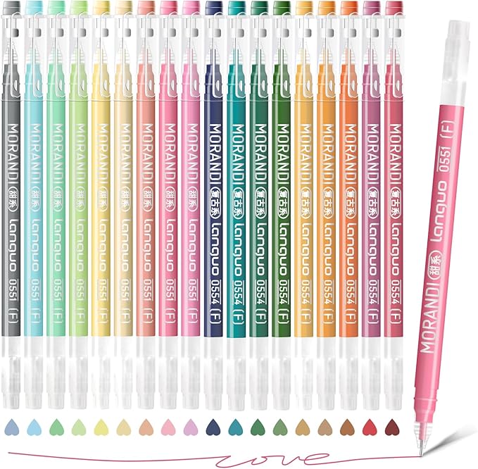 Gel Pens For Coloring, 18 Pack Colored Pens for Black Paper & White Paper, 0.6MM Fine Point Pens for Coloring, Writing, Drawing, Journaling, Note Taking, Office, Home