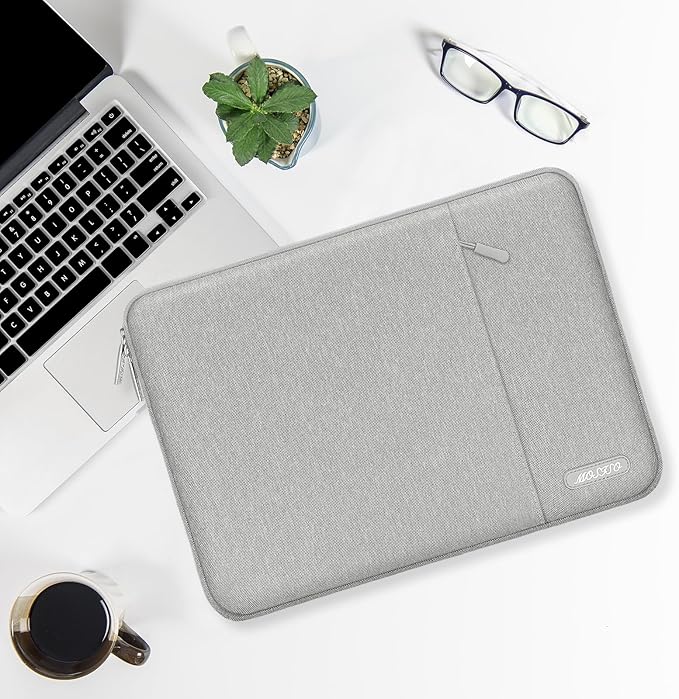 MOSISO Laptop Case 15 inch, 15 inch Laptop Sleeve Compatible with MacBook Air M5 A3448 M4 A3241 M3 A3114 M2 A2941 2026-2023, Dell XPS, Polyester Vertical Computer Sleeve Bag with Pocket, Gray